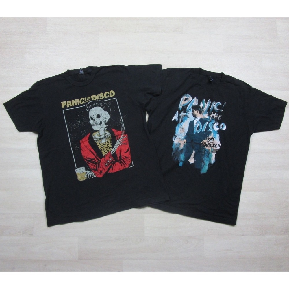 Panic At The Disco T-Shirt (L) Pray For The Wicked Death of a Bachelor Lot of 2